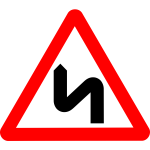 Road sign for attention