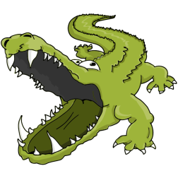 Jawning crocodile