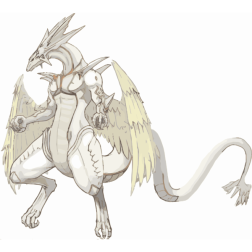 White feathered dragon