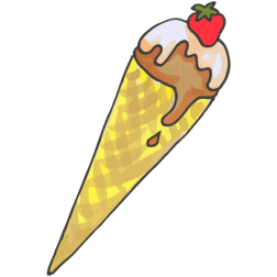 Strawberry and ice cream