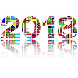 2018th with flags