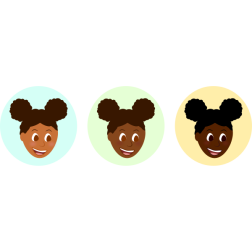 Excited kid's faces