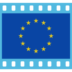 Flag of Europe in a 35 mm