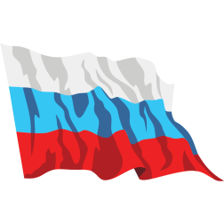 Waving Russian flag