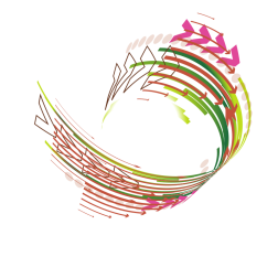 Colored lines with arrowheads vector background