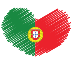 Portuguese flag heart symbol
