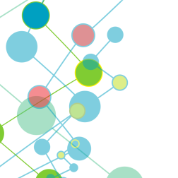 Random colored circles and dots