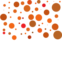 Colored circles on white background