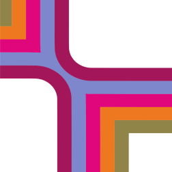 Retro colours abstract shape