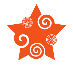 Orange color star