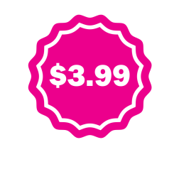 Price sticker pink color