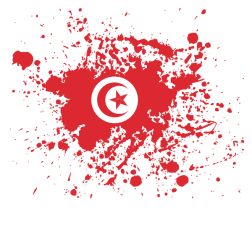 Tunisian flag ink blot