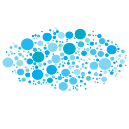 Cloud dots blue color