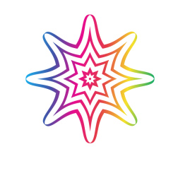 Colorful star shape