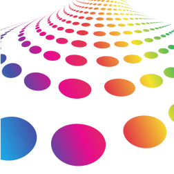 Halftone pattern rainbow color
