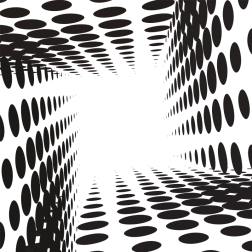 Halftone pattern tunnel