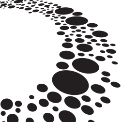 Black dots curved shape