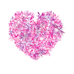Heart shape scribble pattern
