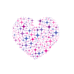 Heart silhouette pattern