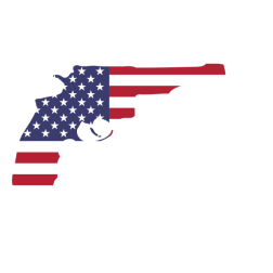 American flag gun silhouette