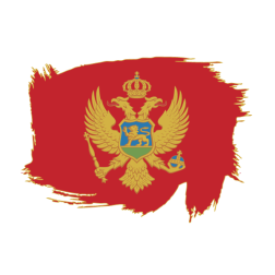 Painted flag of Montenegro