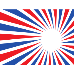 Radial beams background red and blue
