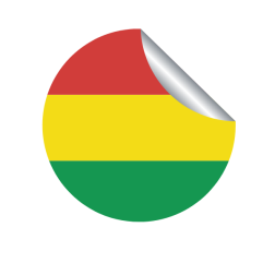 Bolivia national falg sticker