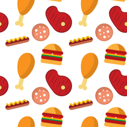 Food seamless pattern background