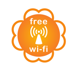 Free Wi-Fi Internet signal sticker