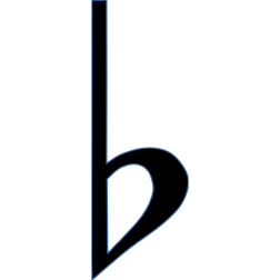 Accidental flat musical symbol