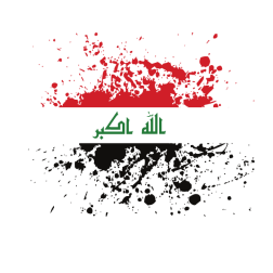 Iraq flag ink splash