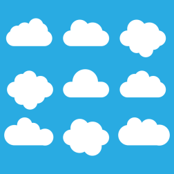 White  cloud shapes