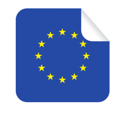 European Union flag square sticker