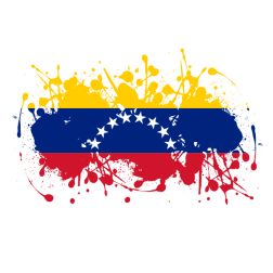 Venezuela flag ink splatter