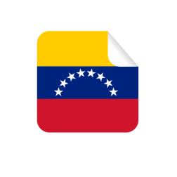Venezuelan flag square sticker