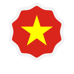 Vietnam flag sticker symbol
