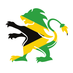 Jamaican flag heraldic lion