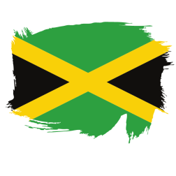 Painted flag of Jamaica