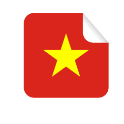 Vietnamese flag in a peeling sticker-1624276099
