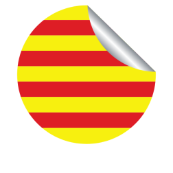Catalan flag peeling sticker