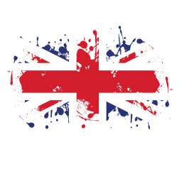 UK flag ink splatter