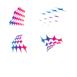 Logo concept with geometric patterns