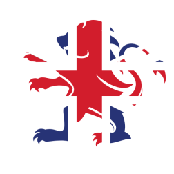 UK flag heraldic lion