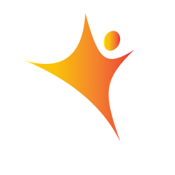 Happy person logotype concept
