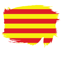 Painted flag of Catalonia