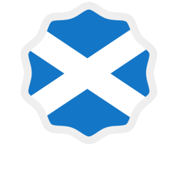 Scottish flag label sticker