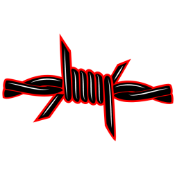 Barb wire clip art vector