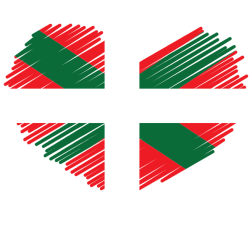 Basque flag patriotic heart