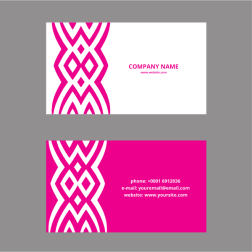 Business card design pink pattern