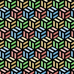 Geometric pattern retro style